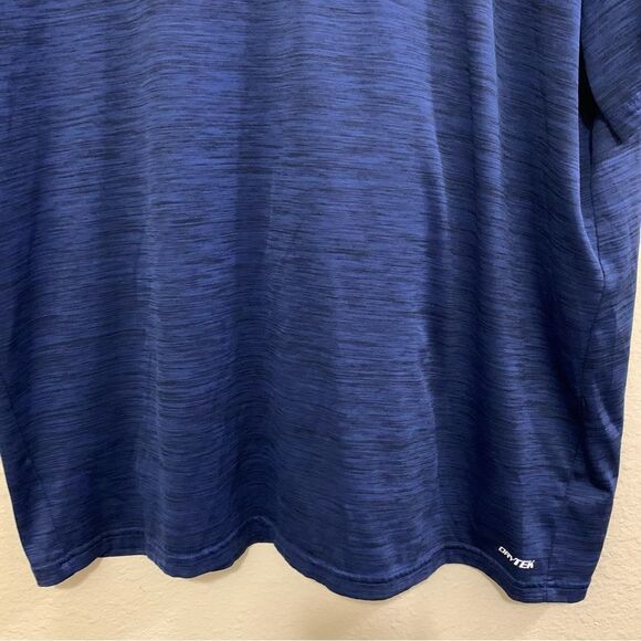 TEK GEAR DriTek Polo Men’s XL Blue Black Heather Short Sleeve Two Button. - Picture 4 of 11